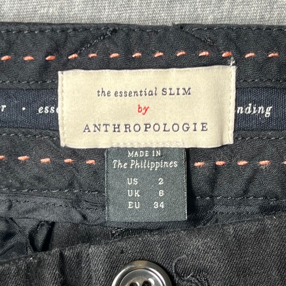 The Essential Slim by Anthropolgie Classic Black Pant Size 2 - Picture 6 of 12
